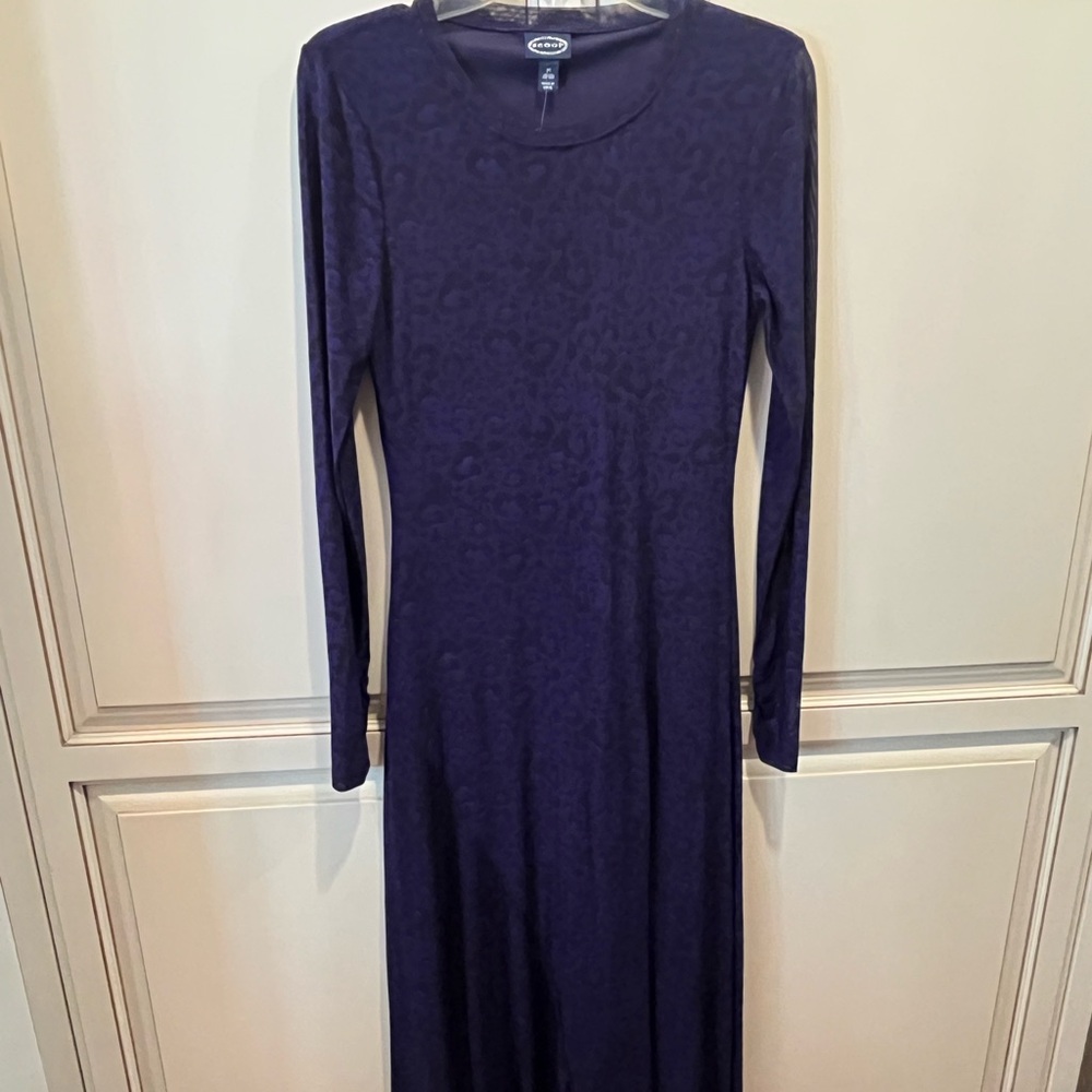 Scoop Purple Long-Sleeve Dress - Picture 2 of 6